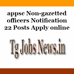 appsc non gazetted officers recruitment
