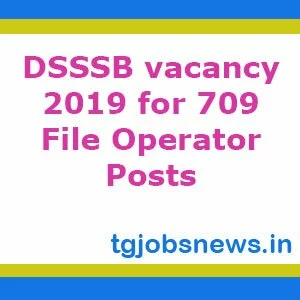DSSSB vacancy 2019 for 709 File Operator Posts