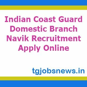 Indian Coast Guard Domestic Branch Navik Recruitment Apply Online